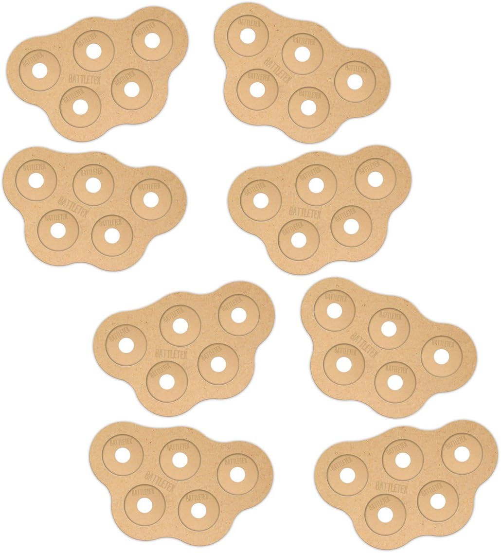 Round Wargaming Bases with Movement Trays - MDF Bases for Miniature Figures with Magnet Holes - 20mm 8 Pack