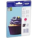 Brother LC-123MBP LC-123 Ink Cartridge Standard Capacity 600-Page in Blister Packaging Magenta