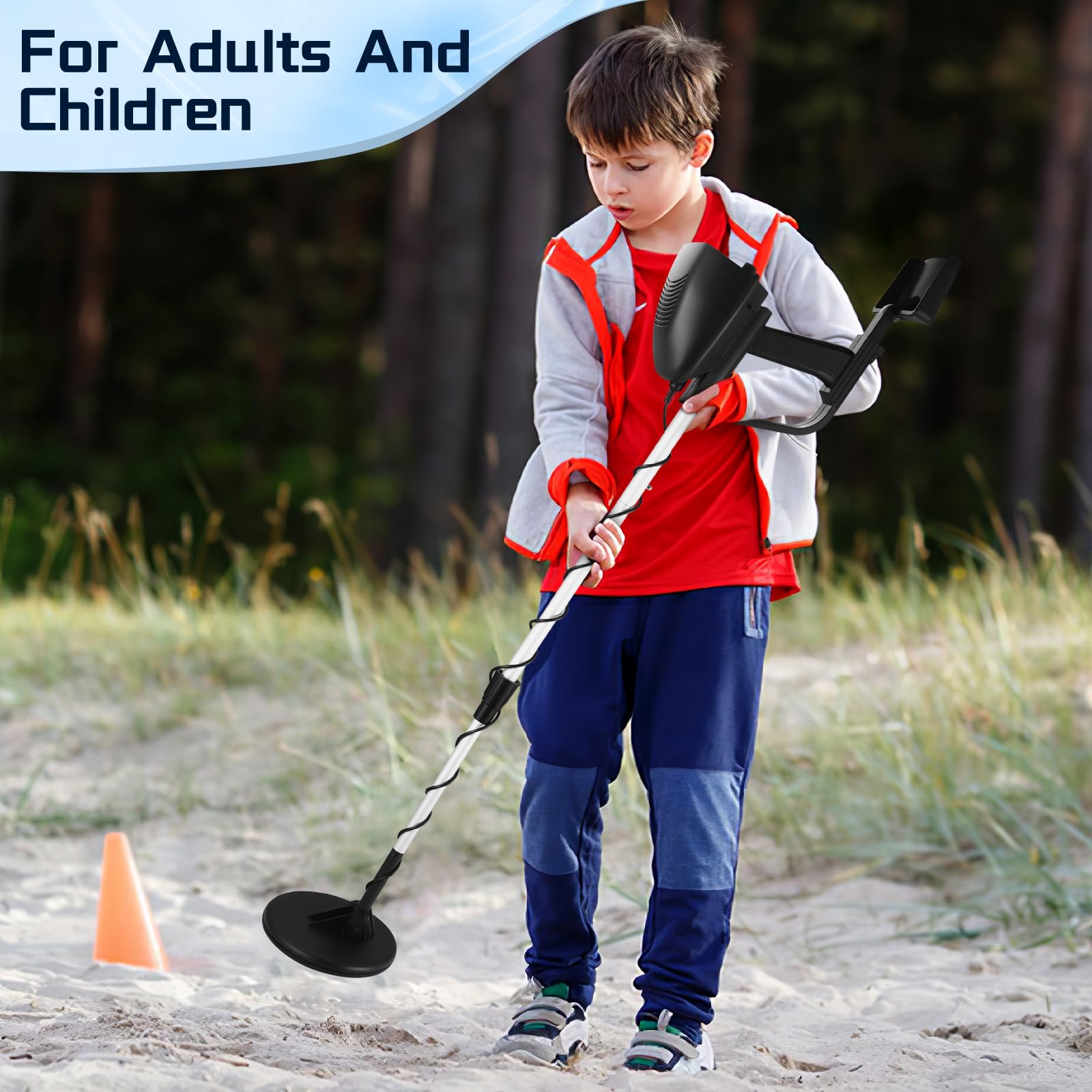 Detector de Metales Profesional, Alta Precisión, Anti-Interferencia, Ajuste De Altura De 78 Cm A 107 Cm, Impermeable Ip68, Detector De Oro Para Adultos Y Niños