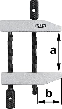 Bessey PA28 PA Parallel-Clamp, Black/Grey, size 1/36/19 mm