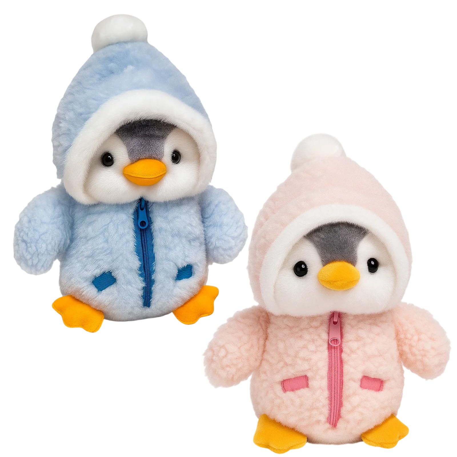 YcsRnn 2 Pack Penguin Teddy, Penguin Plush Toys, Soft PP Cotton Filled Stuffed Animals
