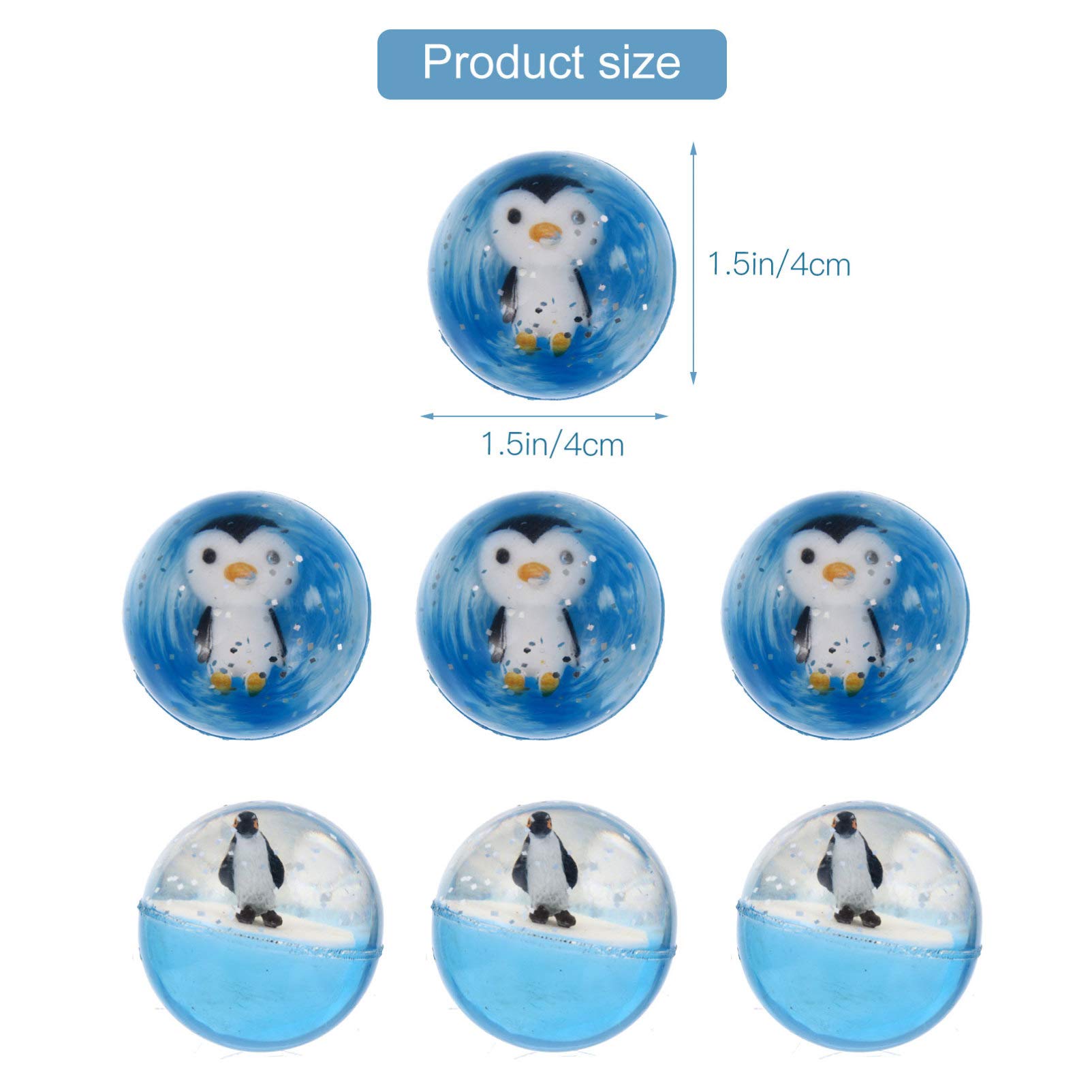 DECHOUS 10pcs Crystal Ball Bouncy Balls for Elastic Crystal Balls Rubber Jumping Ball Crystal Balls High Bouncing Balls Playing Ball Synthetic Rubber