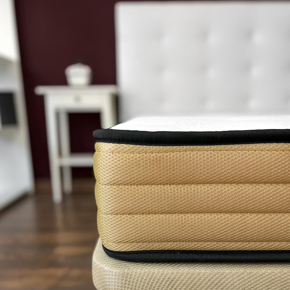 mattfy Aura omkeerbare matras, ideaal voor nest- of stapelbedden, mijtdicht, antibacterieel en hypoallergeen, traagschuim, wit, 80 x 200 cm