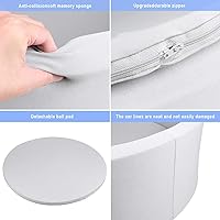 Vista 6 de TRENDBOX Piscina de pelotas de espuma para niños pequeños, 35x11 pulgadas, piscina de bolas suave para bebés con cubierta de terciopelo lavable