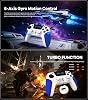 Controlador inalámbrico Pro SFGSUP para PS5, PC, Mac, Steam Deck, azul-blanco | joystick y gatillo Hall Effect, iluminación RGB de 8 colores, giroscopio de 6 ejes, Turbo, doble vibración, programable, batería de 1500 mAh 7