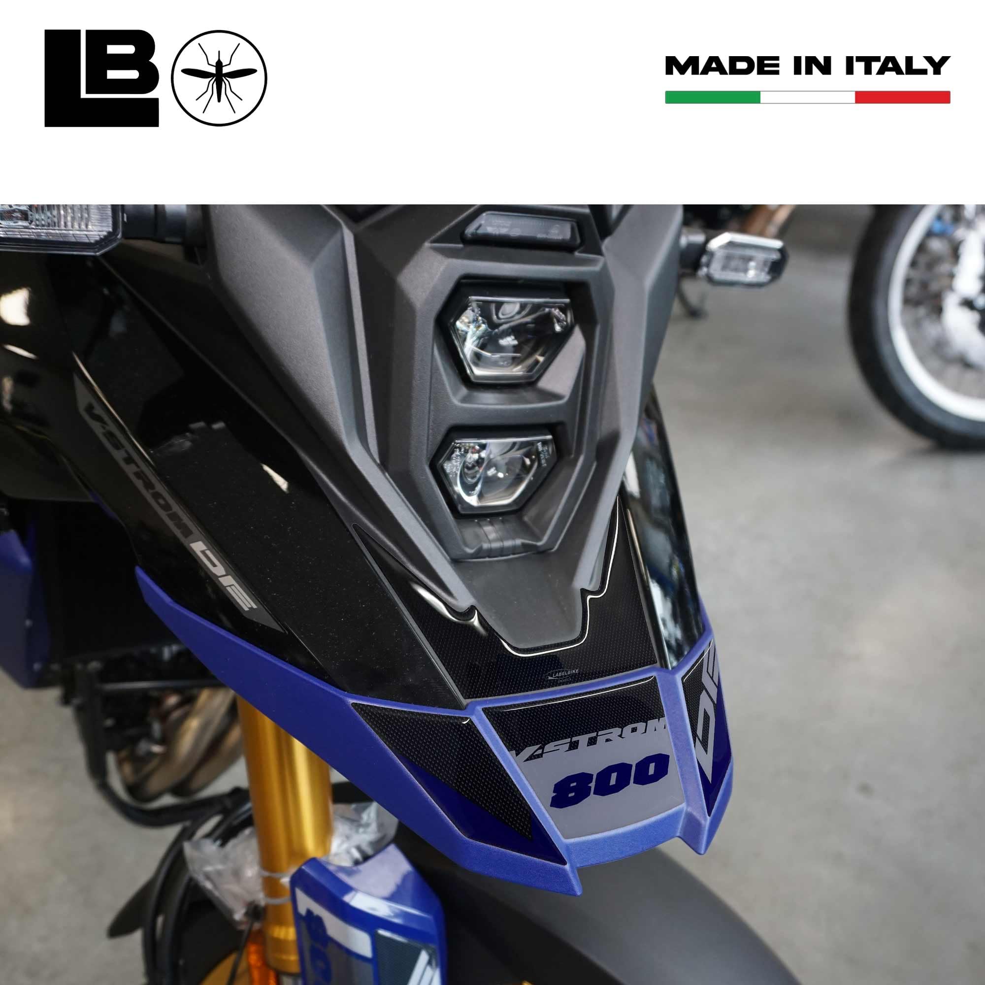 Protection Réservoir Moto En Résine 3D Pour Suzuki V-Strom 800DE 2023 - Autocollant Antidérapant Anti-rayures (Bleu)