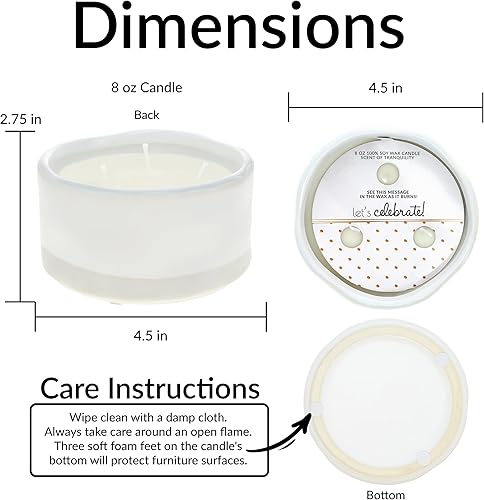 Miniatura 3 de Pavilion  50 años  8 oz Triple Wick Wax Reveal Mensaje Oculto Let's Celebrate Unique Wedding Anniversary Wife Husband Happy Couple Celebratory Gift