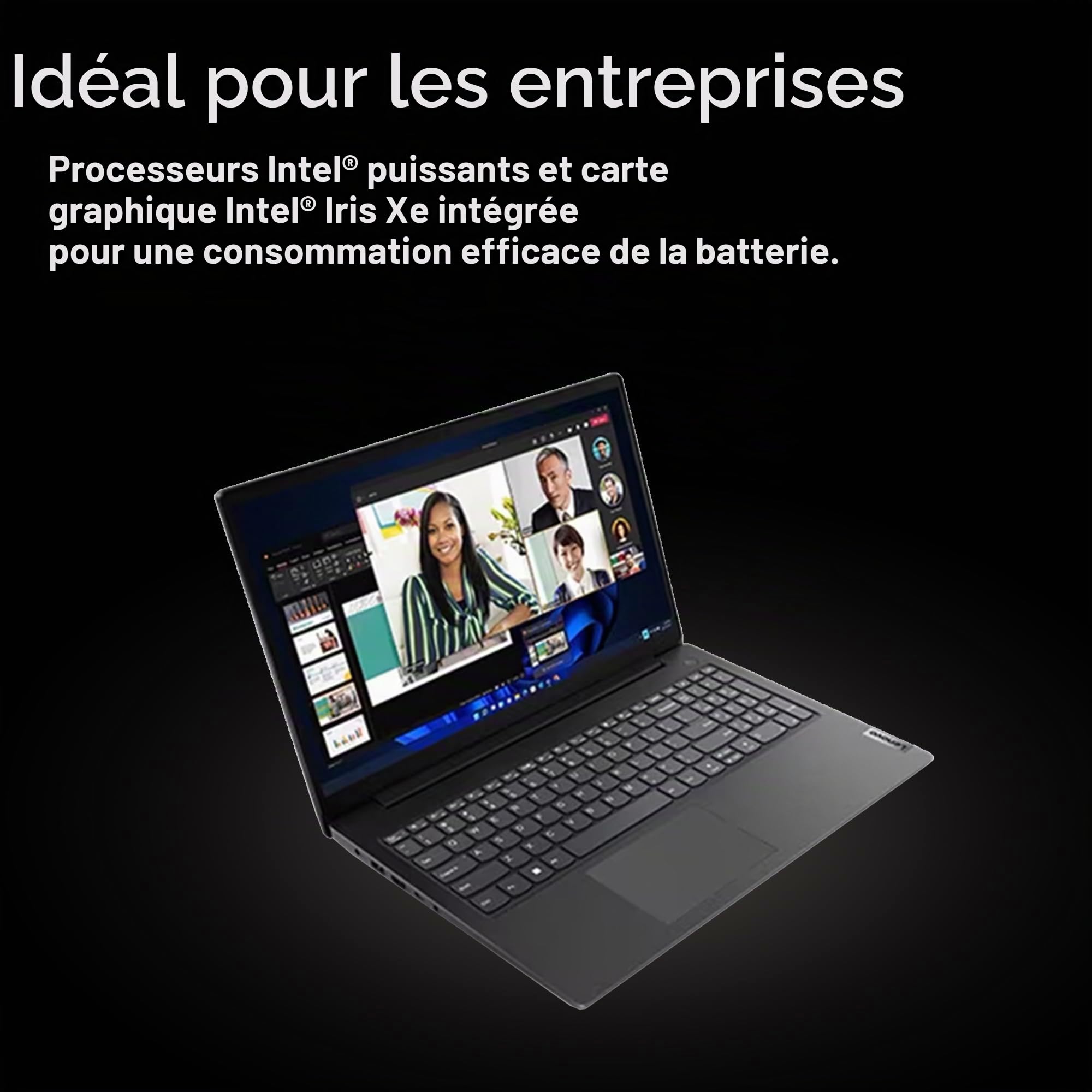 Lenovo Notebook V15 G4 IRU 15,6" i5-13420H 3,4 GHz RAM 16 Go -SSD 512 Go NVMe-Win 11 Prof Black (83A100A6IX). Marque :