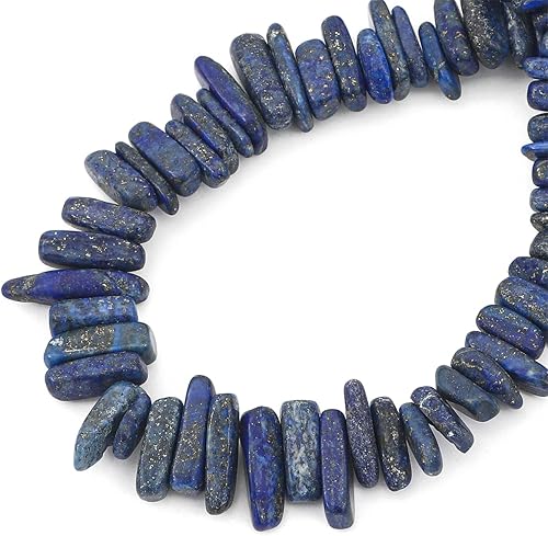 Cuentas de piedra de lágrima irregulares de lapislázuli natural de 0.4 a 1.2 pulgadas, cuentas sueltas de piedras semipreciosas para hacer joyas, 15