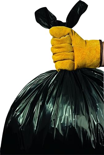 Miniatura 5 de Aluf Plastics RCT-60 Rollos sin núcleo sellados con estrella con cierre de solapa E-Z, 60 galones, polietileno, 38 x 58 pulgadas, negro (paquete de