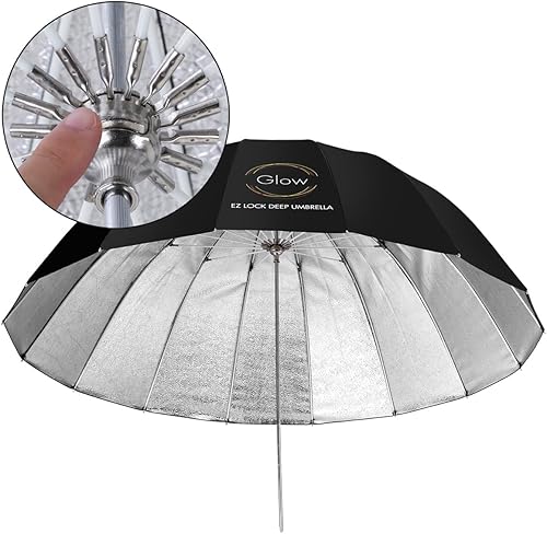 Miniatura 6 de Glow Easy Lock - Paraguas grande de fibra de vidrio con cuentas profundas (51 pulgadas)