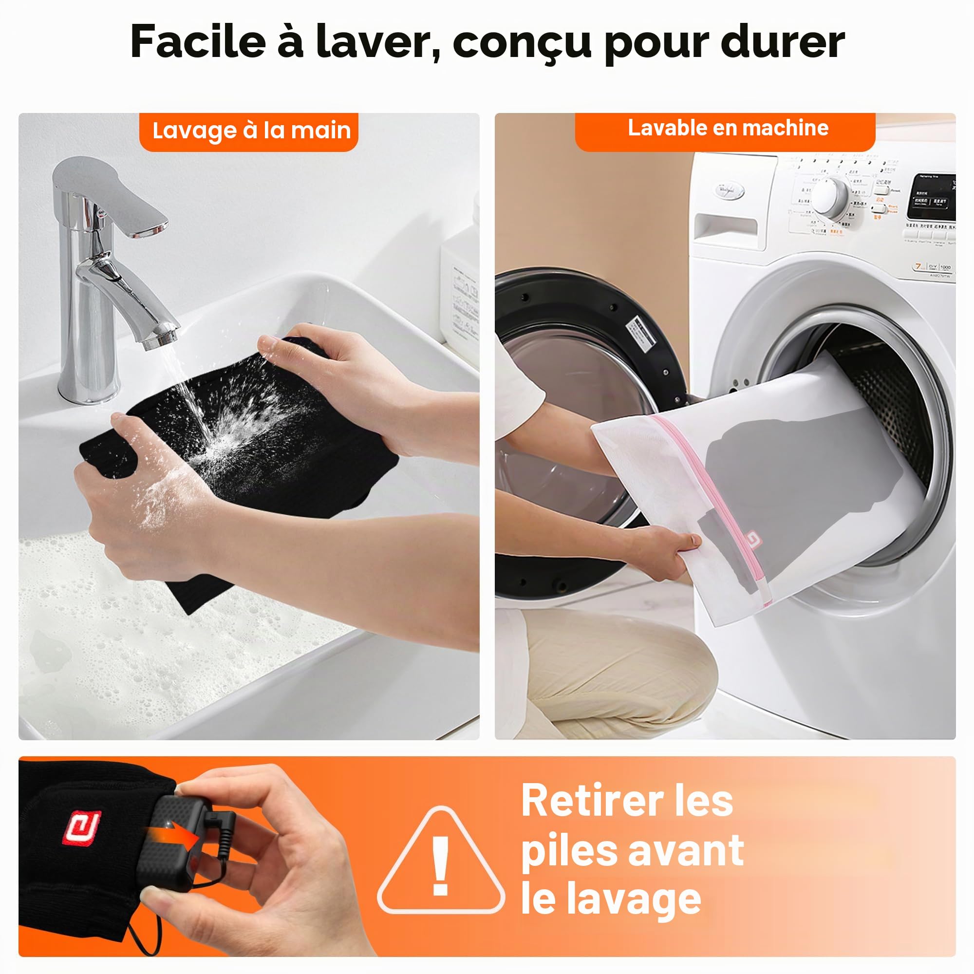 Svpro Chaussettes chauffantes électriques Rechargeables Hommes Femmes Thermo-Chaussettes alimentées par Batterie Camping Froid Randonnée Chaude Chaussettes d'hiver(