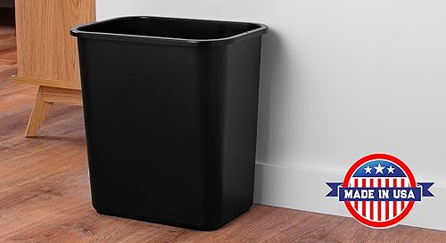 Miniatura 10 de United Solutions Cesta de Basura de 7 galones y 28 cuartos de galón, Cabe debajo del escritorio, pequeños espacios estrechos en la oficina