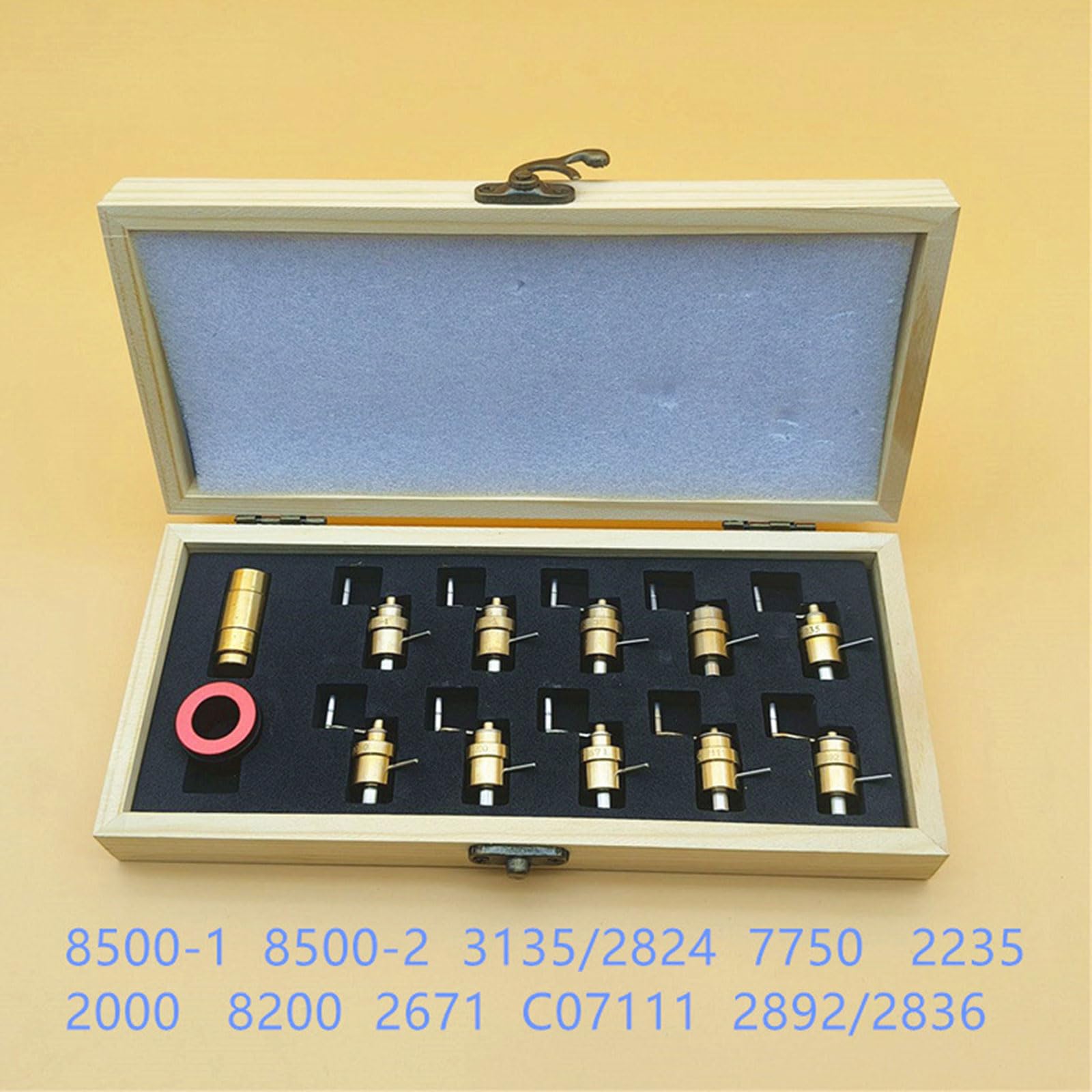 Juego completo de herramientas para reparación de relojes, bobinador de resorte principal, duradero, diseño de metal para aficionados y kit de reparación profesional