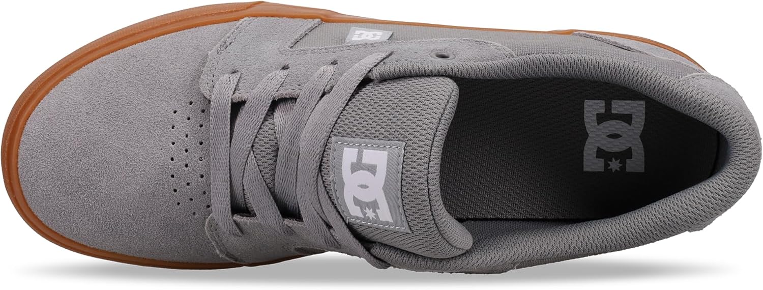 DC Men's Anvil Skate Shoe, Grey/Gum, 8 - Image 5