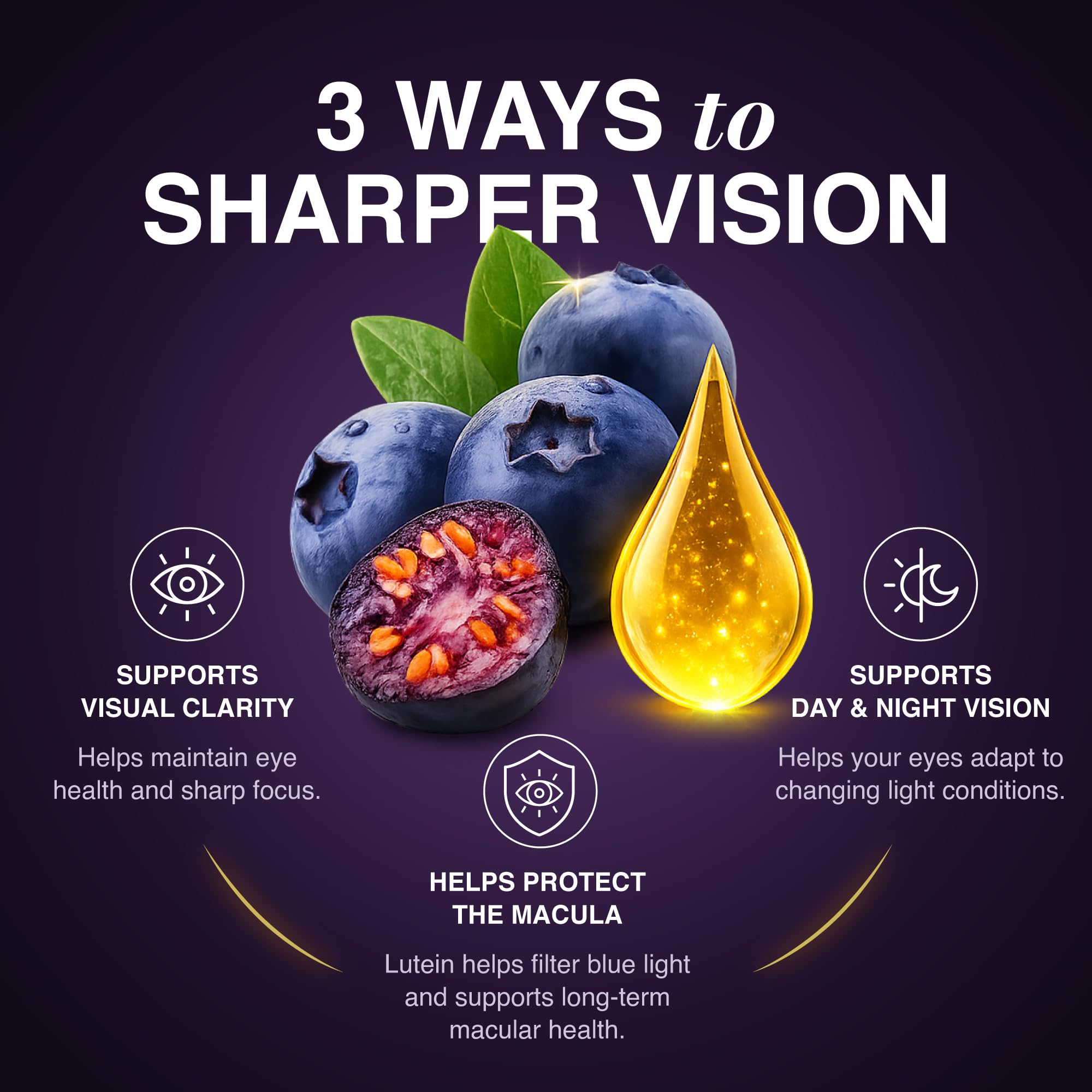 NEW NORDIC Blue Berry Eye Vitamin Supplement Daily Vision Support - 60 Ct. — Amazon image 5