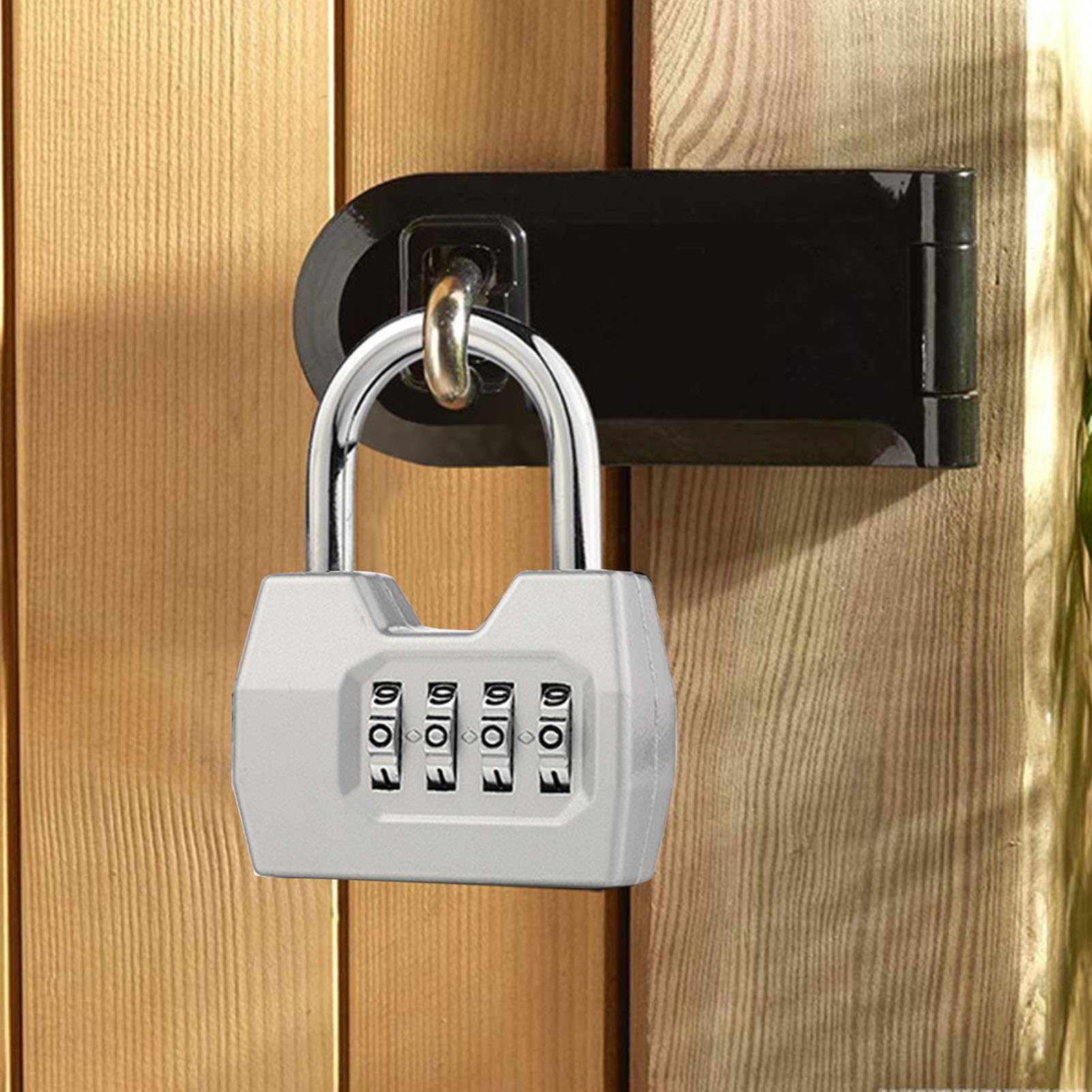 Yinhing Candado de Combinación de 4 Dígitos, Candado Resistente de | 30 Mm de Espacio Libre para Puertas, Vallas y cajas; Resistente Al Agua y óxido
