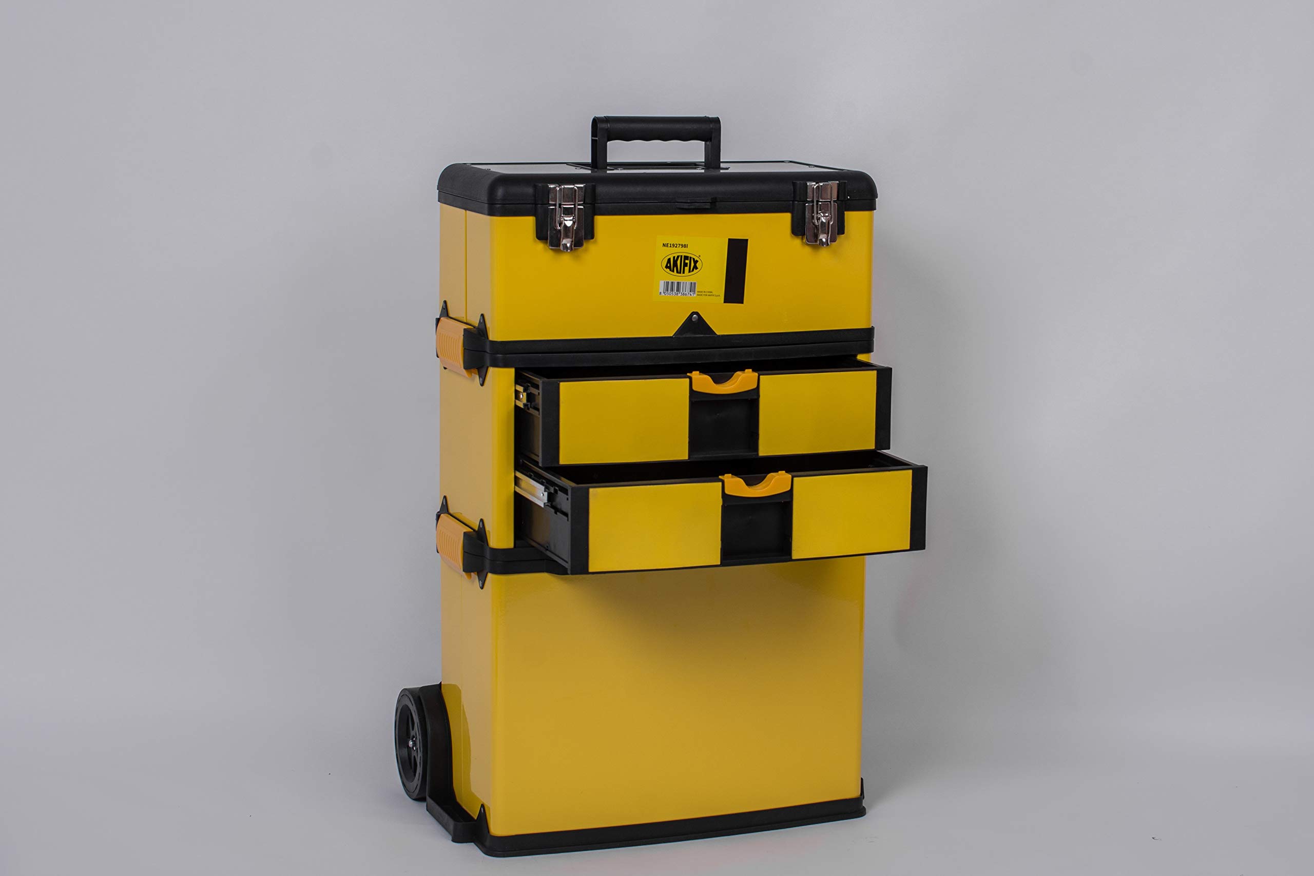 Akifix NE192798I Cassetta Portautensili Linea Acciaio, 57 x 35 x 83 cm