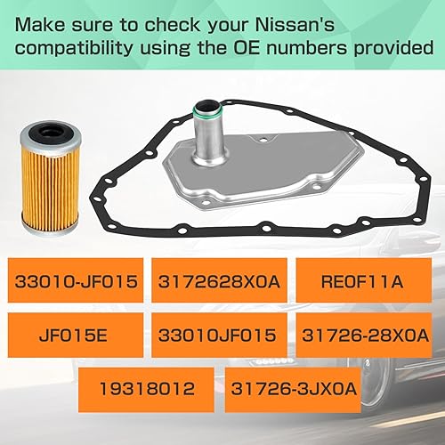 Miniatura 3 de YESHMA Kit de filtros de aceite de transmisión de repuesto para 33010-JF015 Juego de tres piezas de 15 agujeros compatible con Nissan Sentra Versa