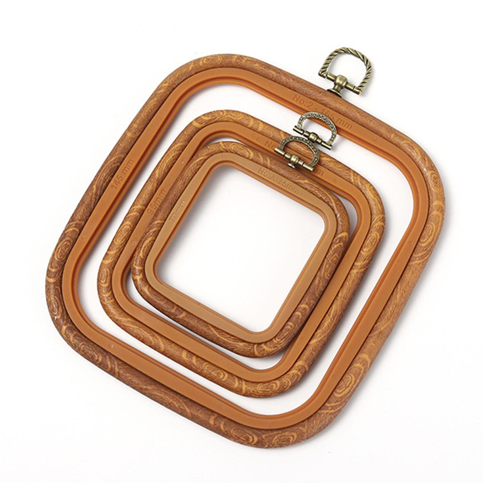Embroidery Hoop Square Imitation Wood Embroidery Ring for Craft 9.5x110cm Crafts | Needlecrafts & Yarn | Embroidery & Cross Stitch | Hand Embroidery Tools & Accs | Hand Embroidery Hoops & Frames-image-37