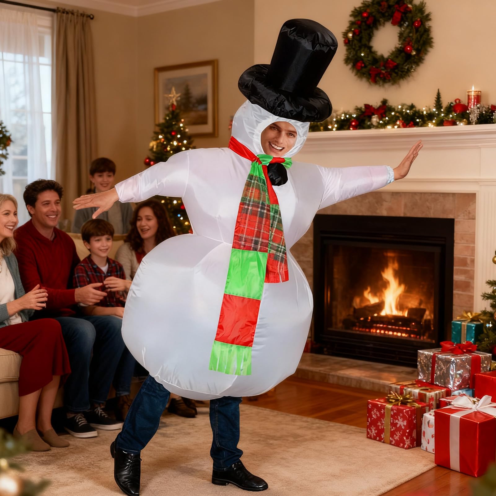 Costume Da Pupazzo Di Neve Gonfiabile Abito Gonfiabile Per Natale