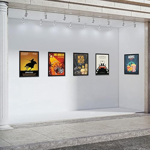 Miniatura 2 de Giftgarden Marco negro de 18 x 24 pulgadas, marcos grandes de 18 x 24 pulgadas, para exhibición de paisaje y vertical, juego de 7