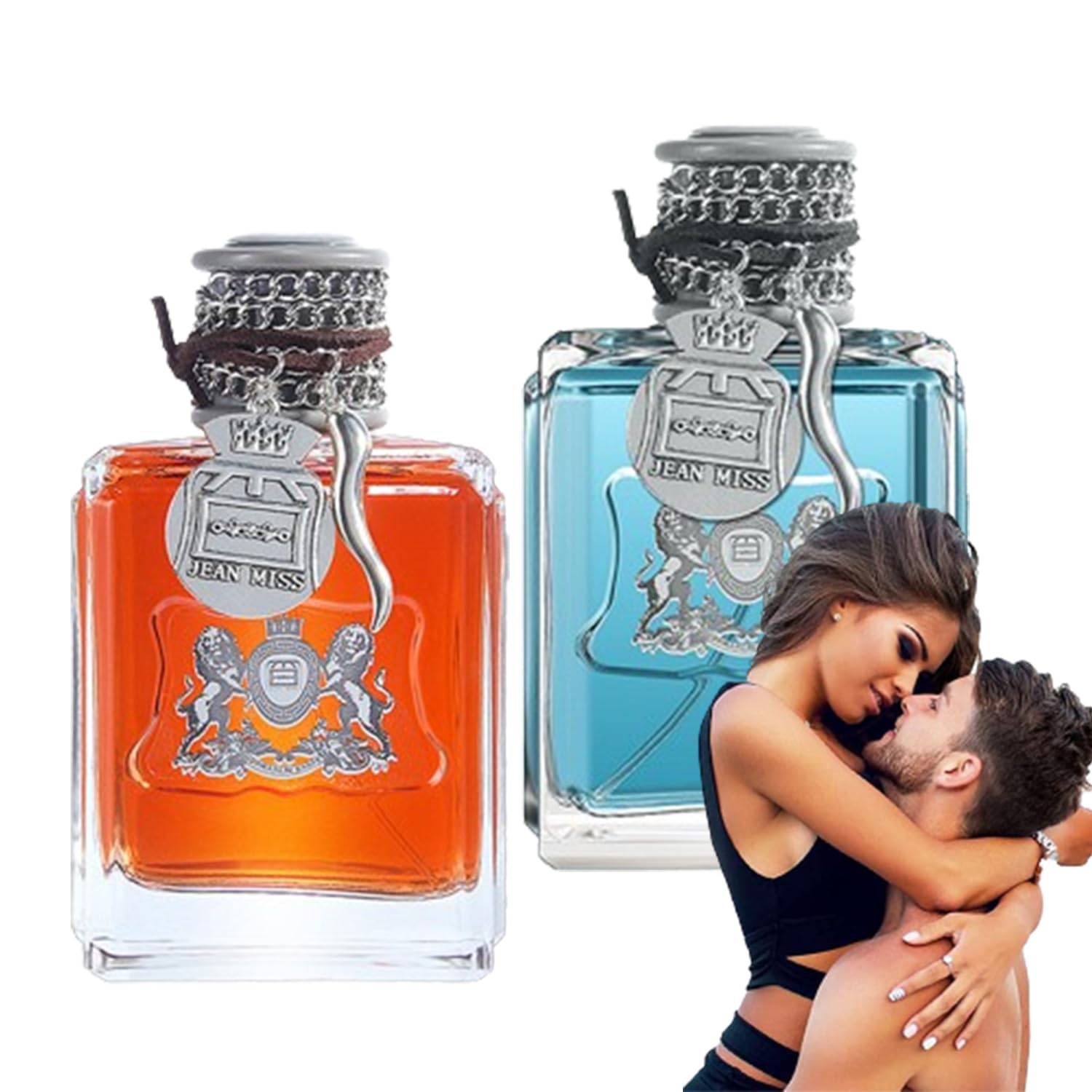 Jadoure Alpha-Men Pheromonparfüm, Jadoure Alpha Men Feromone Parfüm, Jadoure Alpha-Men Parfüm, Pheromon-Eau de Cologne für Männer zieht Frauen an (Orange+Blue)