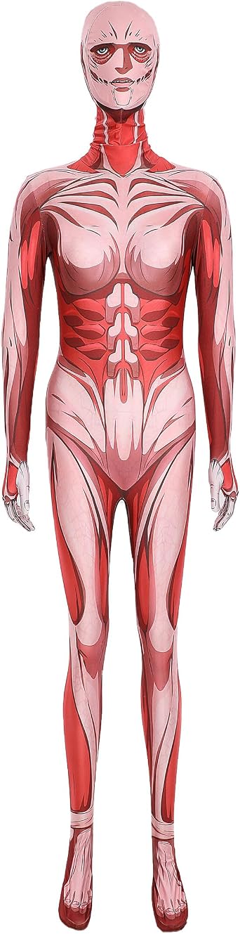 Attack on Titan Officially Licensed Female Titan Cosplay Costume Bodysuit for Halloween