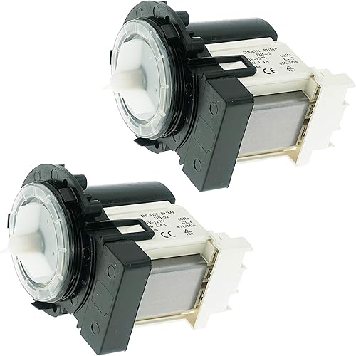 Ecumfy Paquete de 2 motores de bomba de drenaje de lavadora 4681EA2001T compatible con lavadora LG que reemplaza a AP5328388, 2003273, 4681EA2001D