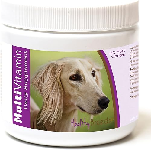 Miniatura 93 de Healthy Breeds Multivitamínico siberiano Husky para perros, suplemento diario recomendado por veterinarios, sabor a tocino, 60 masticables suaves