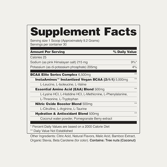 Snap Supplements BCAA Powder Essential Amino Acids, Peach Mango, 30 Serving