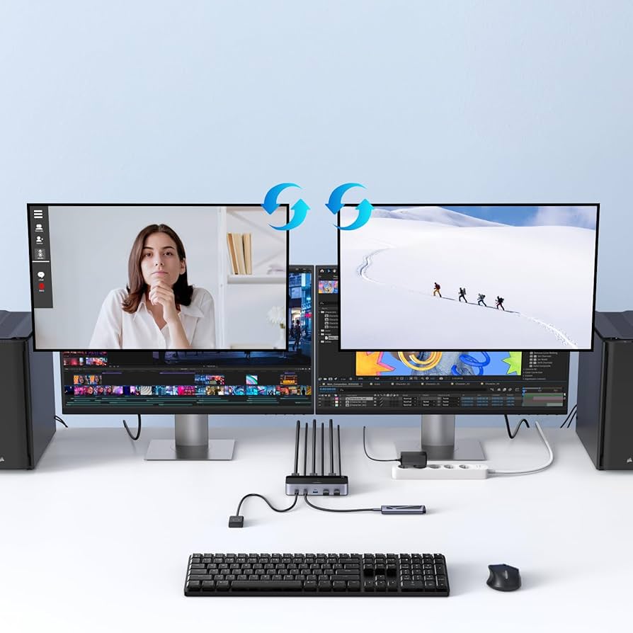 UGREEN HDMI 2.0 KVM Switch 2 PC 2 monitory 4K60Hz