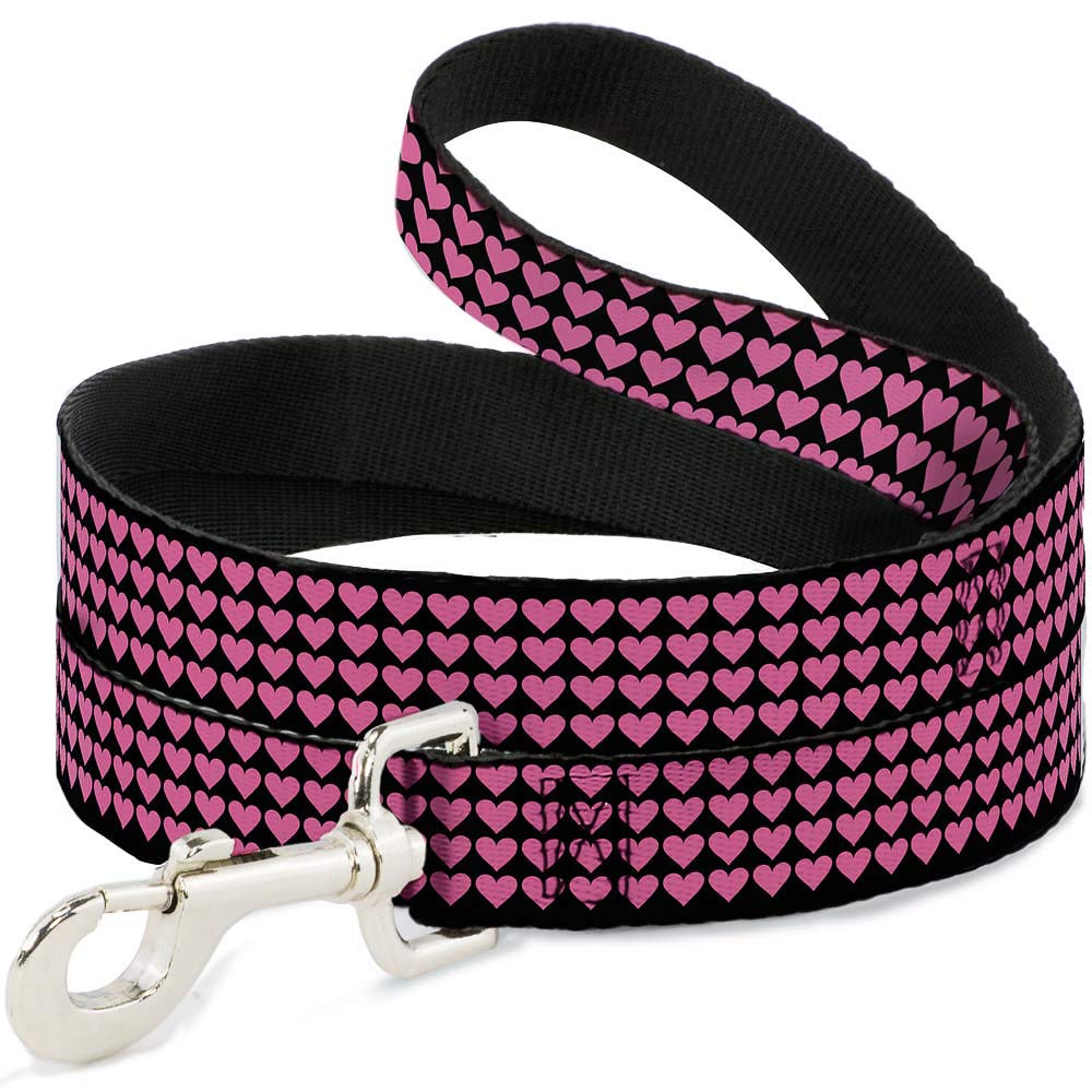 Laisse pour chien noir et rose 1,8 m de long nylon robuste