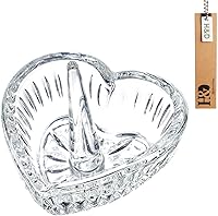 HDHYALINEDORA Heart Crystal Ring Holder Dish - Elegant K9 Crystal Jewelry Organizer for Vanity, Dresser & Wedding Rings