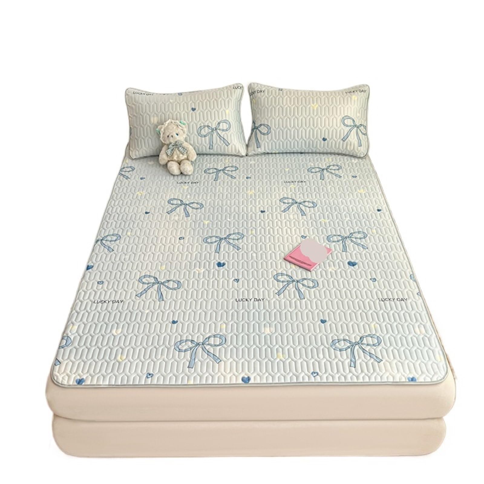 Tapis rafraîchissant contre la chaleur nocturne en soie glacée douce imprimé floral