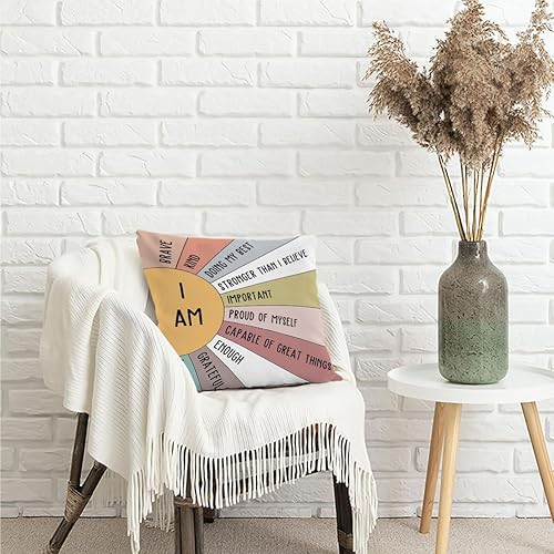 Miniatura 3 de Fundas de almohada para sala de juegos de 18 x 18 pulgadas, fundas de almohada Positive i Am Classon, fundas de almohada de esquina de lectura,