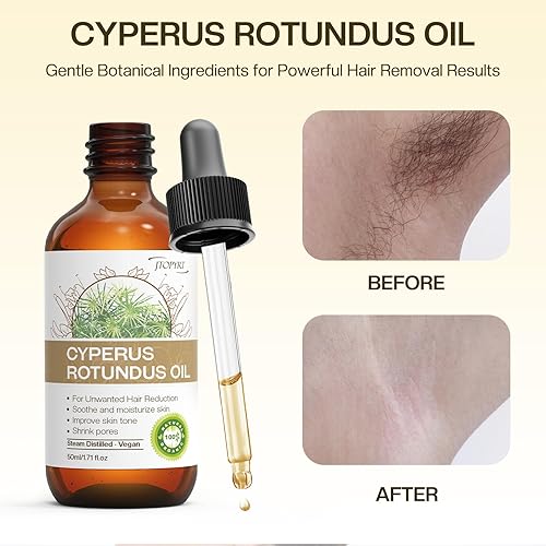 Miniatura 4 de Aceite Cyperus Rotundus Depilación Aceite de ciprés Reductor del Crecimiento del Cabello Facial Cuerpo Cuidado de la Piel para Mujeres Hombres 2