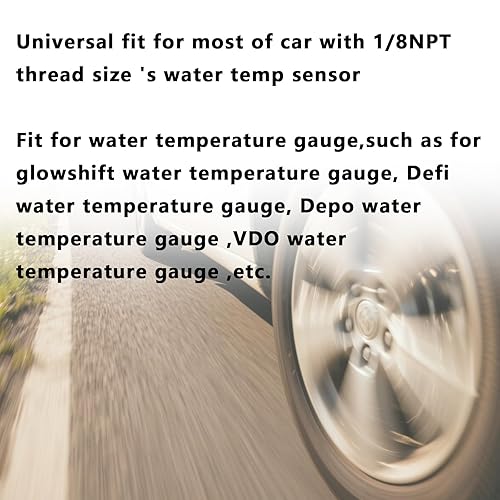 Miniatura 2 de Adaptador de sensor de temperatura del agua, adaptador de manguera de radiador de aluminio de 1.654 in con 18 NPT para ajuste universal en la