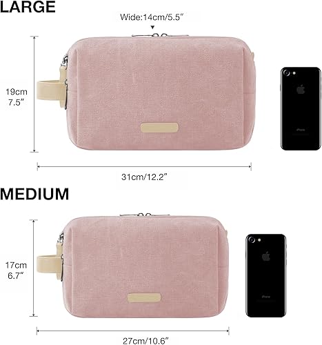 Miniatura 6 de BAGSMART Neceser para hombre, organizador de artículos de tocador de viaje de lona, kit de Dopp, bolsa de afeitar resistente al agua para accesorios