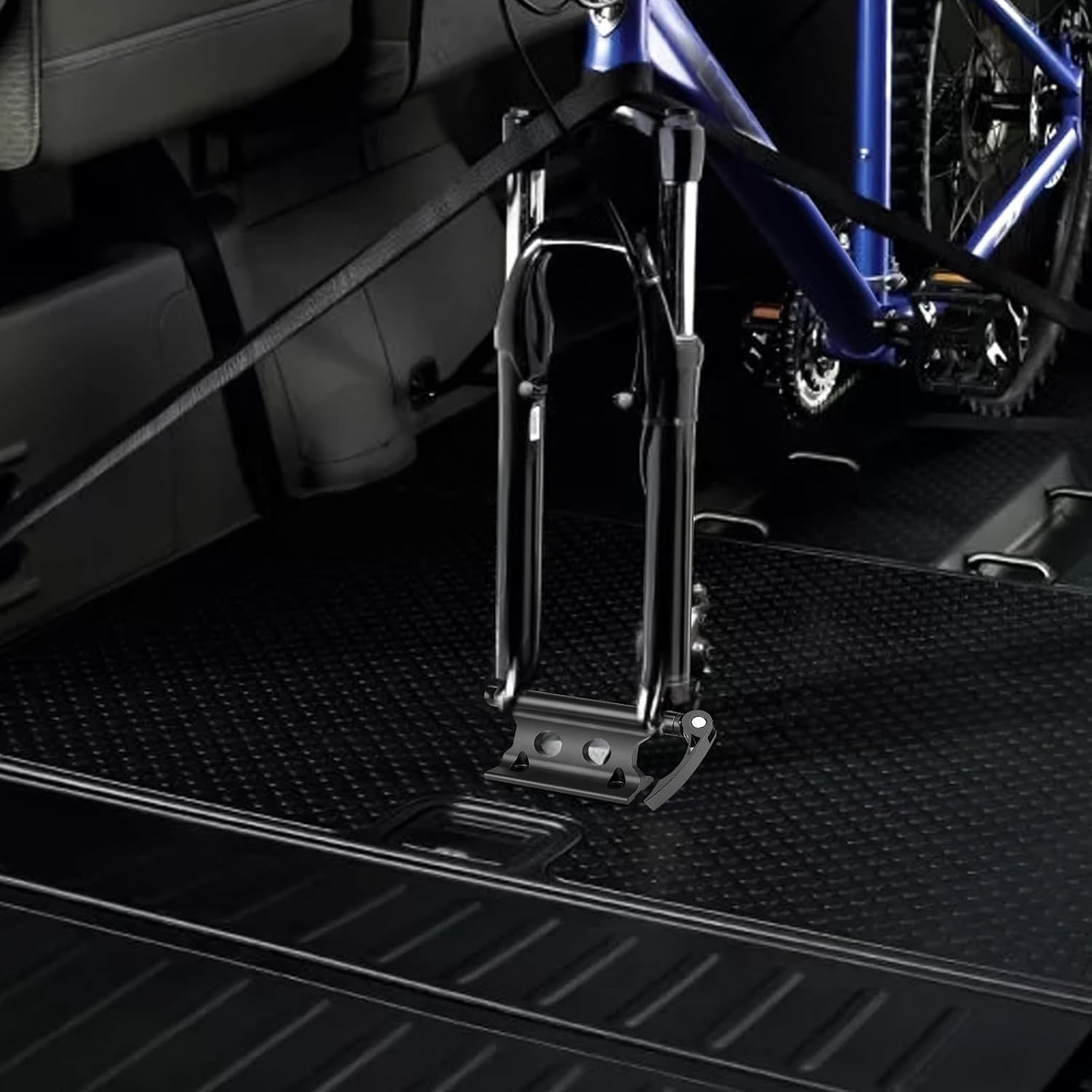 2PCS Bike Rack Carrier Fork Mount, Universal Alloy Bike Block Fork Lock Mount, Securely Holds All Bicycles & Fits Any Flat Surface