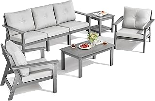 7-Piece HDPE Patio Furniture Set, Outdoor Sectional Sofa Set,All Weather...