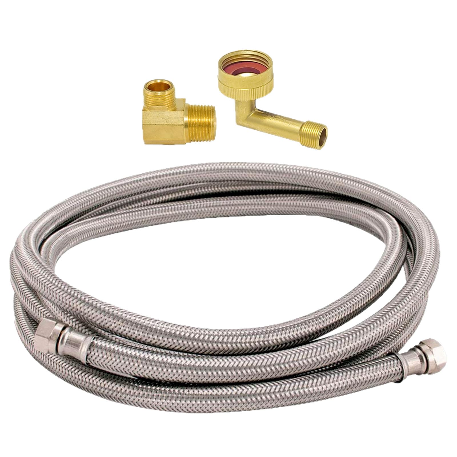 Tsophreniq Multicolor Universals Dishwasher Water Line With 3 / 8Inch Compression Fittings Leakproof Dishwasher Connector For Easily Setup Leakproof Connector