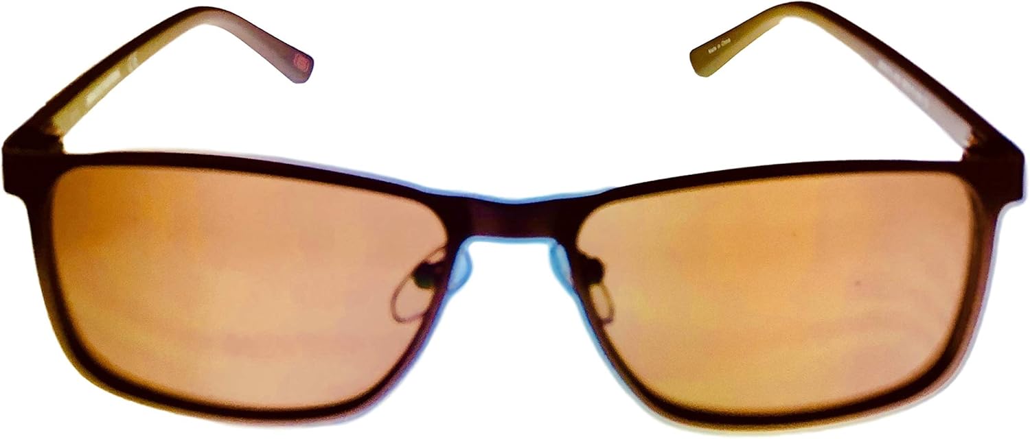 Skechers Mens Matte Dark Brown Metal Rectangle Sunglass, Brown Lens SE8073. 49E