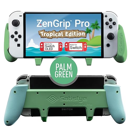 Satisfye - ZenGrip Pro Gen 3 OLED, a Switch Grip Compatible with Nintendo Switch - Comfortable & Ergonomic Grip, Joy Con & Switch Control. #1 Switch