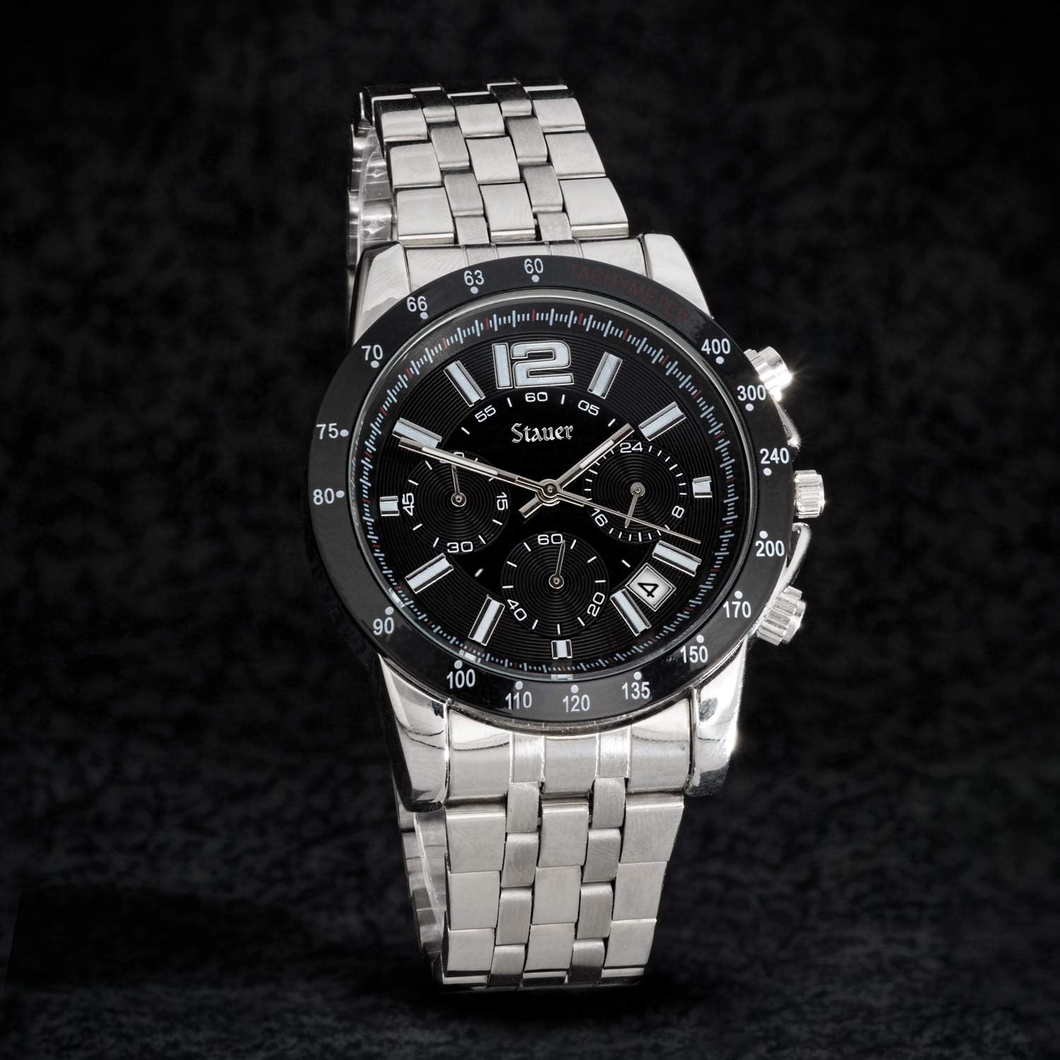 Stauer Jet Setter Chronograph Watch, angled view