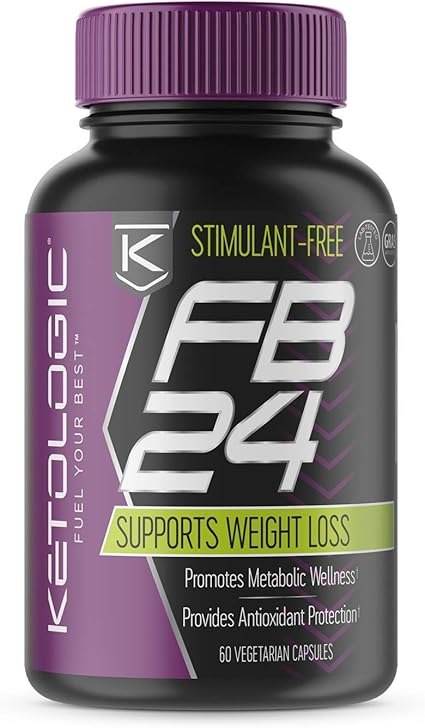 Amazon Com Ketologic Fb24 Fat Burner Supplement Weight Loss Diet Pills Metabolism Booster Appetite Suppressor 200mg Tablets 60 Ct Health Household