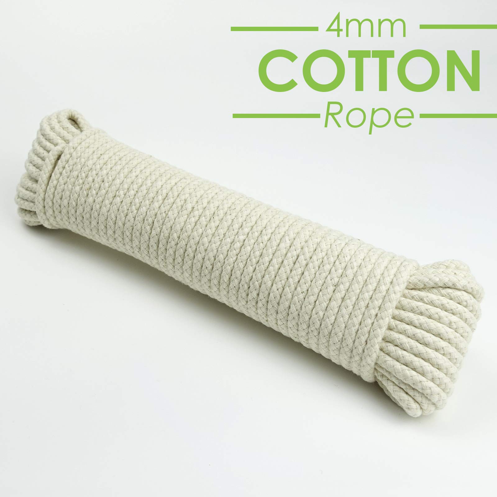 Besto Cotton Rope Washing Line Rope, Rotary Clothes Line, Soft Braided Multipurpose Cotton Rope