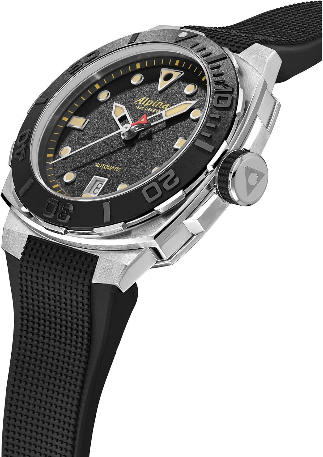 Alpina Men's Seastrong Extreme Swiss Made 3-Hand Date Automatic Watch, Luminous, Stainless Steel, Sapphire Crystal, 39 x 40.5mm, 300M Water Resistant