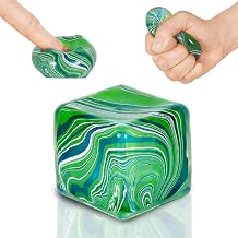 Squishy Fidget Toys Stress Cube, 1.38"*1.38" Stress Balls for Kids Adults Stress Relief, Ice Squishy Cube Sugar Balls, Sensory Toys for Kids with Autism an danxiety DisorderGreen