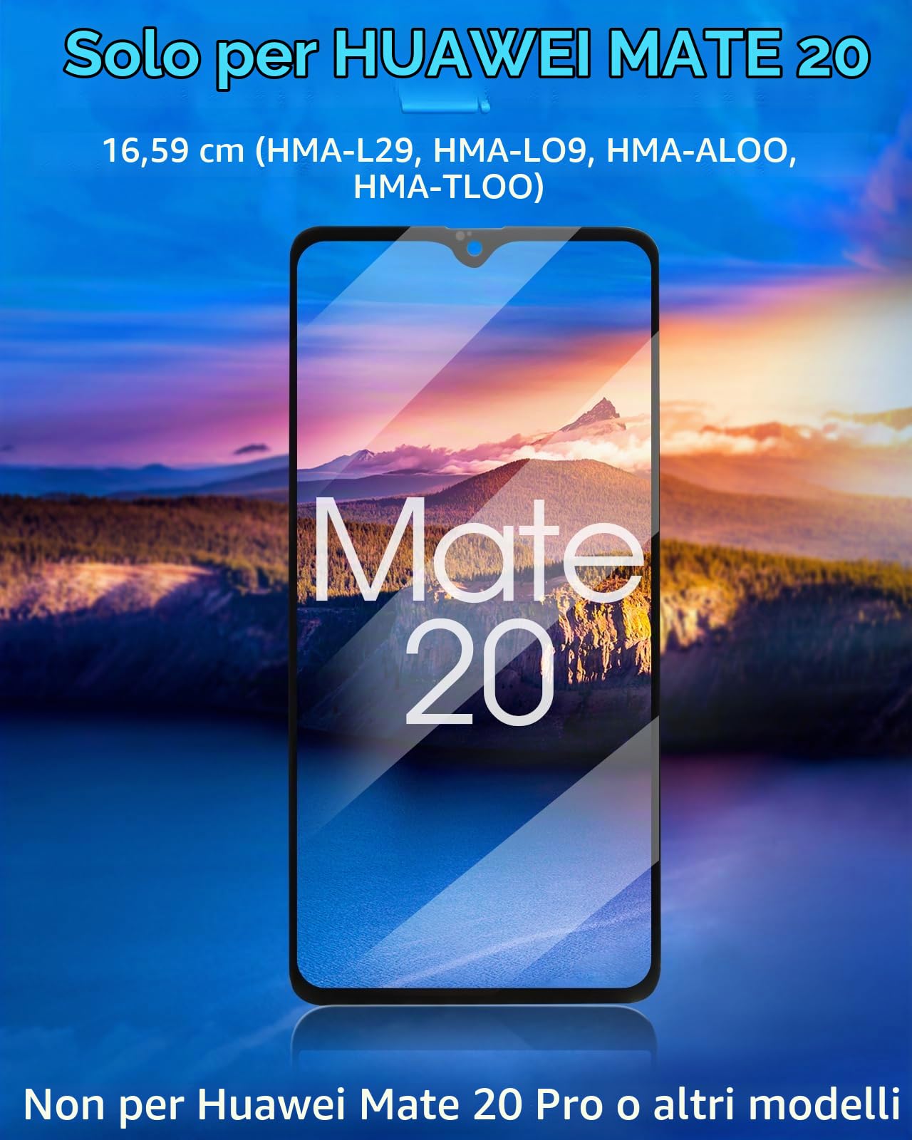 ARSSLY LCD Schermo per Huawei Mate 20 Schermo per Huawei Mate 20 HMA-L29 HMA-L09 HMA-LX9 HMA-AL00 LCD Display Touch Screen Digitizer Full Assembly con Riparazione Kit(Nero)